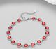 Sparkle by 7K - 925 Sterling Silver Bracelet Decorated with Fine Austrian Crystal