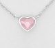 Sparkle by 7K - 925 Sterling Silver Heart Necklace, Decorated with Various Fine Austrian Crystals
