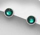 Sparkle by 7K - 925 Sterling Silver Push-Back Earring, Decorated with Various Color Fine Austrian Crystals