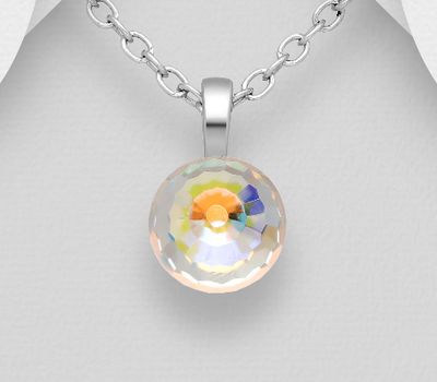 Sparkle by 7K - 925 Sterling Silver Pendant Decorated with Fine Austrian Crystal