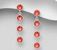 Sparkle by 7K - 925 Sterling Silver Dangle Push-Back Earrings Decorated with Fine Austrian Crystal