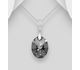 Sparkle by 7K - 925 Sterling Silver Oval Pendant, Decorated with CZ Simulated Diamonds and Various Fine Austrian Crystal