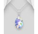 Sparkle by 7K - 925 Sterling Silver Oval Pendant, Decorated with CZ Simulated Diamonds and Various Fine Austrian Crystal