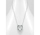 Sparkle by 7K - 925 Sterling Silver Heart Necklace Decorated with Fine Austrian Crystal