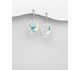 Sparkle by 7K - 925 Sterling Silver Hoop Earrings Decorated with Fine Austrian Crystal