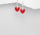 Sparkle by 7K - 925 Sterling Silver Heart Push-Back Earrings Decorated with CZ Simulated Diamonds and Fine Austrian Crystals