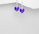 Sparkle by 7K - 925 Sterling Silver Heart Push-Back Earrings Decorated with CZ Simulated Diamonds and Fine Austrian Crystals