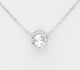 Sparkle by 7K - 925 Sterling Silver Hexagon Necklace, Decorated with Fine Austrian Crystal