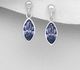 Sparkle by 7K - 925 Sterling Silver Push-Back Earrings Decorated with Fine Austrian Crystal