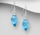 Sparkle by 7K - 925 Sterling Silver Hook Earrings Decorated with Fine Austrian Crystals