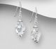 Sparkle by 7K - 925 Sterling Silver Hook Earrings Decorated with Fine Austrian Crystals