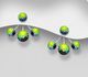 Sparkle by 7K - 925 Sterling Silver Earrings Push-Back Decorated with Fine Austrian Crystals