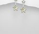 Sparkle by 7K - 925 Sterling Silver Star Push-Back Earrings Decorated with Fine Austrian Crystals