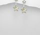 Sparkle by 7K - 925 Sterling Silver Star Push-Back Earrings Decorated with Fine Austrian Crystals