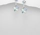 Sparkle by 7K - 925 Sterling Silver Star Push-Back Earrings Decorated with Fine Austrian Crystals