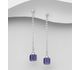 Sparkle by 7K - 925 Sterling Silver Push-Back Earrings Decorated with Fine Austrian Crystal