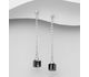 Sparkle by 7K - 925 Sterling Silver Push-Back Earrings Decorated with Fine Austrian Crystal