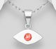 Sparkle by 7K - 925 Sterling Silver Eye Pendant, Decorated with Various Fine Austrian Crystal