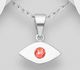 Sparkle by 7K - 925 Sterling Silver Eye Pendant, Decorated with Various Fine Austrian Crystal