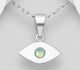 Sparkle by 7K - 925 Sterling Silver Eye Pendant, Decorated with Various Fine Austrian Crystal