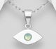 Sparkle by 7K - 925 Sterling Silver Eye Pendant, Decorated with Various Fine Austrian Crystal