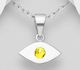 Sparkle by 7K - 925 Sterling Silver Eye Pendant, Decorated with Various Fine Austrian Crystal