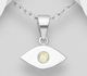 Sparkle by 7K - 925 Sterling Silver Eye Pendant, Decorated with Various Fine Austrian Crystal