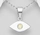 Sparkle by 7K - 925 Sterling Silver Eye Pendant, Decorated with Various Fine Austrian Crystal