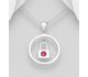 Sparkle by 7K - 925 Sterling Silver Circle Lock Pendant, Decorated with Various Fine Austrian Crystals