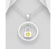 Sparkle by 7K - 925 Sterling Silver Circle Lock Pendant, Decorated with Various Fine Austrian Crystals