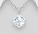 Sparkle by 7K - 925 Sterling Silver Pendant Decorated with Fine Austrian Crystal