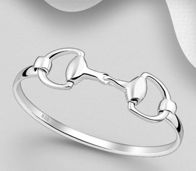 SHINE ON by 7K - 925 Sterling Silver Horse Snaffle Bangle