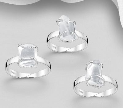 Şəkli böyütmək üçün tiklayın JEWELLED - 925 Sterling Silver Ring, Decorated with Crystal. Handmade. Design, Shape and Size Will Vary.