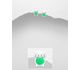 925 Sterling Silver Owl Push-Back Earrings Decorated With Colored Enamel
