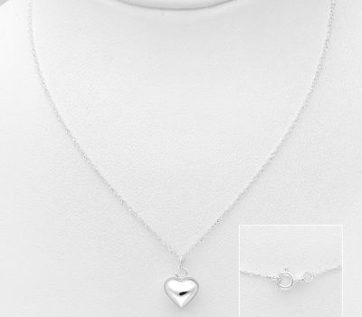 Şəkli böyütmək üçün tiklayın 925 Sterling Silver Heart Necklace