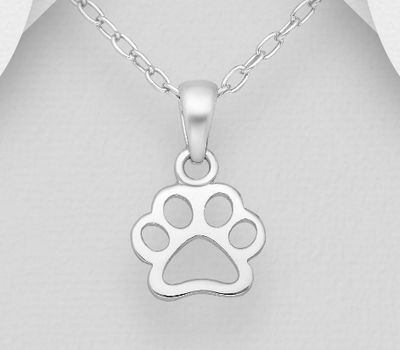Şəkli böyütmək üçün tiklayın 925 Sterling Silver Paw Pendant