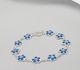 925 Sterling Silver Flower Bracelet Decorated With Colored Enamel and Crystal Glass