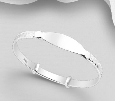 Malın səhifəsinə keç 925 Sterling Silver Engravable Bangle