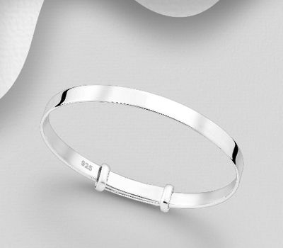 Şəkli böyütmək üçün tiklayın 925 Sterling Silver Bangle