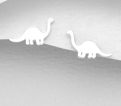 Malın səhifəsinə keç 925 Sterling Silver Dinosaur Push-Back Earrings
