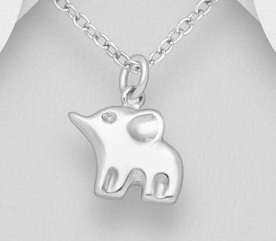 Sterling silver elephant pendant.