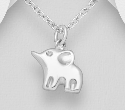 Şəkli böyütmək üçün tiklayın Sterling silver elephant pendant.