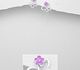 925 Sterling Silver Butterfly & Flower Push-Back Earrings Decorated With Colored Enamel