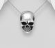925 Sterling Silver Oxidized Skull Pendant
