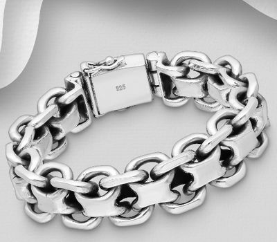 Şəkli böyütmək üçün tiklayın 925 Sterling Silver Oxidized Bracelet