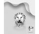 925 Sterling Silver Oxidized Lion Ring Decorated With CZ