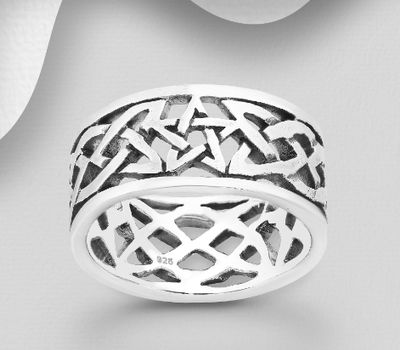 Şəkli böyütmək üçün tiklayın 925 Sterling Silver Celtic Ring