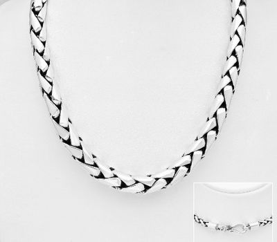 Şəkli böyütmək üçün tiklayın 925 Sterling Silver Oxidized Necklace