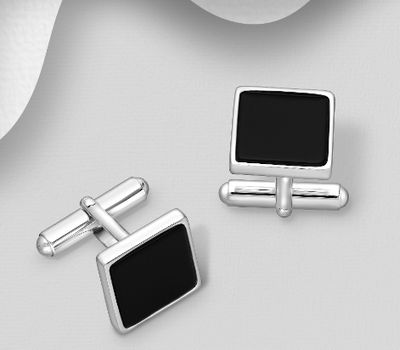 Şəkli böyütmək üçün tiklayın 925 Sterling Silver Cuff Links