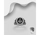 925 Sterling Silver Fleur De Lis and Freemasonry Ring